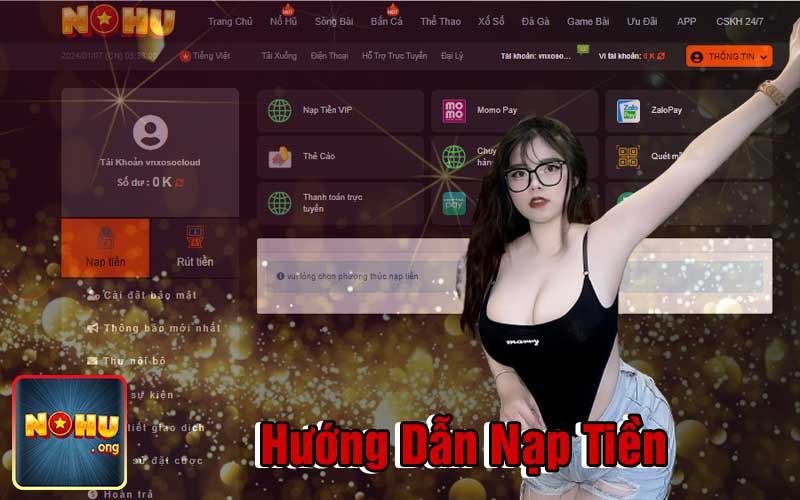 Hướng dẫn nạp tiền Nohu90