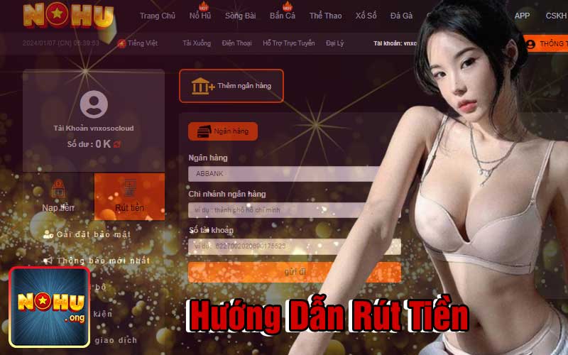 Khám phá quy trình rút tiền Nohu90